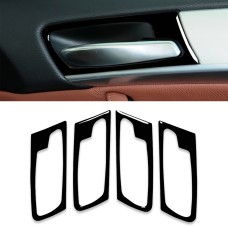 4pcs Set For BMW X5 E70 2008-2014 Car Door Handle Decorative Sticker, Left and Right Drive Universal(Black)