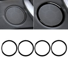 4pcs / Set Car Door Horn Ring Decorative Sticker for BMW X5 E70 2008-2013 / X6 E71 2009-2014, Left and Right Drive Universal(Black)