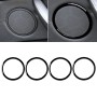 4pcs / Set Car Door Horn Ring Decorative Sticker for BMW X5 E70 2008-2013 / X6 E71 2009-2014, Left and Right Drive Universal(Black)