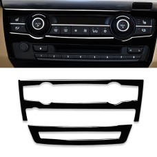 Car Air Conditioner Decorative Sticker Set for BMW E70 X5 2008-2013 / E71 X6 2009-2014, Left and Right Drive Universal(Black)