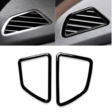 2pcs / Set Car Left Drive Dashboard Air Outlet Frame Decorative Sticker for BMW X5 E70 / X6 E71 2008-2013, Left and Right Drive Universal(Black)