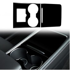For Tesla Model 3 1106 Car Central Control Panel Decorative Sticker, Left and Right Drive Universal(Black)