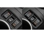 For Nissan 370Z Z34 2009- Car Central Control Heating Button Frame Decorative Sticker, Left and Right Drive Universal (Black)