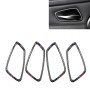 4 PCS Car Door Inner Handle Three Colors Carbon Fiber Decorative Sticker for BMW E90 / E92 / E93