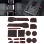 Шахта для ворот автомобильной чашки пластиковые коврики Пластиковая красная анти-скольжение внутренняя дверная прокладка для Nissan X-Trail 2017 Пять сидений