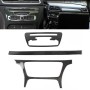 3 PCS Carbon Fibre Car CD Central Control Panel Decorative Sticker for Audi Q3