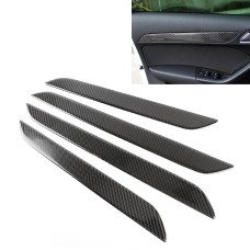 4 PCS Carbon Fibre Car Door Panel Decorative Sticker for Audi Q3