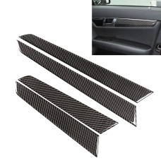 4 PCS Car Door Panel Carbon Fiber Decorative Sticker for Mercedes-Benz W204