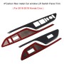 4 PCS Car Carbon Fiber Window Lift Switch Panel Decorative Sticker for Honda Civic 10th Generation