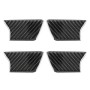 4 PCS Car Door Inner Handle Wrist Panel Carbon Fiber Decorative Sticker for Jeep Grand Cherokee