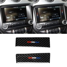 2 PCS CAR USA Color Carbon Fiber Central Control Декоративная наклейка для Ford Mustang 2015-2017