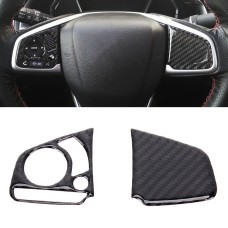 2 in 1 Carbon Fiber Steering Wheel Button Trim Interior DIY Sticker for Honda Civic 10th Gen(General)