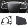 2 in 1 Carbon Fiber Steering Wheel Button Trim Interior DIY Sticker for Honda Civic 10th Gen(General)
