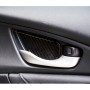Углеродное волокно Внутреннее дверное ручка, наклейки на крышку, декоративная наклейка для Honda Civic 10th Gen