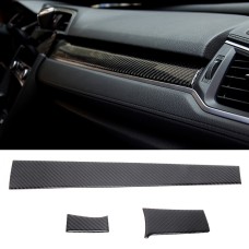 3 in 1 Carbon Fiber Central Control Gears Shift Panel Cover Trim Decals Decorative Sticker for Honda Civic 10th Gen