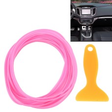 5m Flexible Trim For DIY Automobile Car Interior Moulding Trim Decorative Line Strip with Film Scraper(Pink)