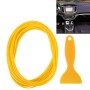 5m Flexible Trim For DIY Automobile Car Interior Moulding Trim Decorative Line Strip with Film Scraper(Yellow)