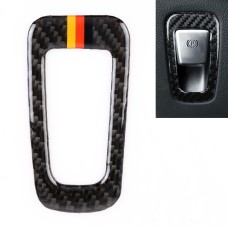 Car Carbon Fiber + German Flag Pattern Electronic Handbrake Decorative Sticker for Mercedes-Benz C-Class