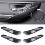 4 PCS Car Carbon Fiber Texture Inner Armrest Cover Decorative Sticker for BMW 3 Series