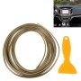 5m Flexible Trim For DIY Automobile Car Interior Exterior Moulding Trim Decorative Line Strip with Film Scraper(Gold)