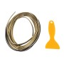 5m Flexible Trim For DIY Automobile Car Interior Exterior Moulding Trim Decorative Line Strip with Film Scraper(Gold)