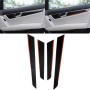 4 PCS Car Carbon Fiber Red Inner Door Panel Decorative Sticker for Mercedes-Benz W204 2007-2013