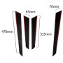 4 PCS Car Carbon Fiber Red Inner Door Panel Decorative Sticker for Mercedes-Benz W204 2007-2013