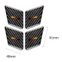 4 PCS Car German Flag Carbon Fiber Door Inner Handle Wrist Panel Decorative Sticker for Mercedes-Benz C Class 2007-2013 / E Class 2009-2016