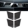 4 PCS Car Solid Color Carbon Fiber Door Inner Handle Wrist Panel Decorative Sticker for Mercedes-Benz C Class 2007-2013 / E Class 2009-2016