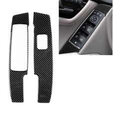 2 PCS Car Carbon Fiber Window Lift Panel Decorative Sticker for Mercedes-Benz W204 C Class 2007-2013, Left Drive