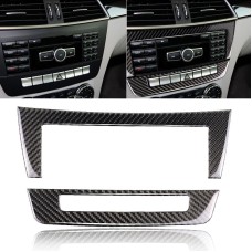 Car Carbon Carbon Fiber Central Control CD Панель декоративная наклейка для Mercedes-Benz W204 2011-2013 7-Buttons