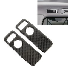 2 PCS Car Carbon Fiber Rear Dome Light Panel Frame Decorative Sticker for Volkswagen Touareg