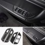 5 PCS Car Carbon Fiber Window Lift + Trunk Button Panel Decorative Sticker for Volkswagen Touareg