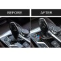 2 в 1 автомобильный триколор углеродного волокна Положение панель панели декоративная наклейка для BMW 5 серии G38 528LI / 530LI / 540LI 2018, левый привод