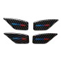 4 PCS Car Tricolor Carbon Fiber Door Inner Handle Wrist Panel Decorative Sticker for BMW 5 Series G38 528Li / 530Li / 540Li 2018