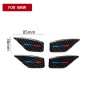 4 PCS Car Tricolor Carbon Fiber Door Inner Handle Wrist Panel Decorative Sticker for BMW 5 Series G38 528Li / 530Li / 540Li 2018