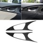 2 PCS Car Carbon Fiber Door Inner Handle Wrist Panel Decorative Sticker for Honda Tenth Generation Civic 2016-2019