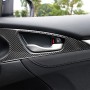 2 PCS Car Carbon Fiber Door Inner Handle Wrist Panel Decorative Sticker for Honda Tenth Generation Civic 2016-2019
