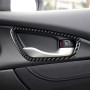 4 PCS Car Carbon Fiber Door Inner Wrist Frame Decorative Sticker for Honda Tenth Generation Civic 2016-2019