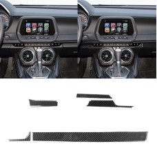 5 in 1 Car Carbon Fiber Central Console Decorative Sticker for Chevrolet Camaro 2017-2019, Left Drive