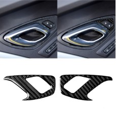 2 PCS Car Carbon Fiber Inner Door Lock Decorative Sticker for Chevrolet Camaro 2017-2019