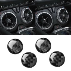 4 PCS Car Carbon Fiber Air Outlet Decorative Sticker for Chevrolet Camaro 2017-2019