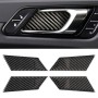 4 PCS Carbon Fiber Car Inner Door Bowl Decorative Sticker for Porsche Macan