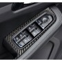 4 PCS Carbon Fiber Car Window Button Panel Decorative Sticker for Porsche Macan