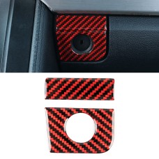 2 in 1 Car Carbon Fiber Vice Driving Seat Storage Box Button Decorative Sticker for Ford Mustang
