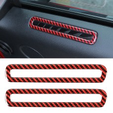 2 in 1 Car Carbon Fiber Door Air Outlet Frame Decorative Sticker for Ford Mustang