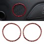 2 in 1 Car Carbon Fiber Door Horn Ring Small Size Decorative Sticker for Ford Mustang, Diameter: 8.3cm