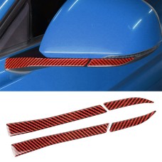 4 in 1 Car Carbon Fiber Rearview Mirror Decorative Sticker for Ford Mustang