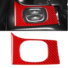 Carbon Fiber Car Headlight Switch Panel Sticker for Chevrolet Corvette C5 1998-2004, Left Drive(Red)