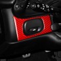 Carbon Fiber Car Headlight Switch Panel Sticker for Chevrolet Corvette C5 1998-2004, Left Drive(Red)